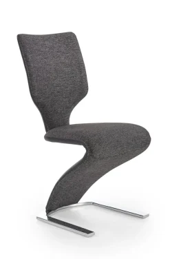 Krzesło Missisipi czarne/szare/chrom