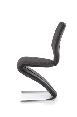 Krzesło Missisipi czarne/szare/chrom