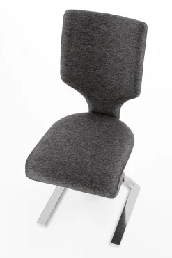 Krzesło Missisipi czarne/szare/chrom