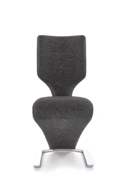 Krzesło Missisipi czarne/szare/chrom