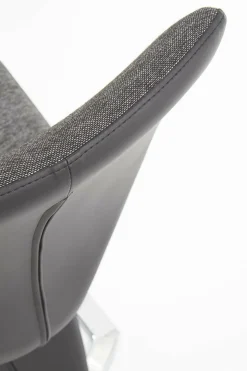 Krzesło Missisipi czarne/szare/chrom