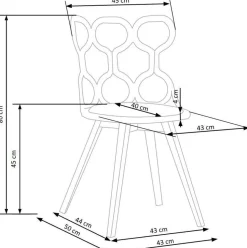Krzesło Missouri białe/szare
