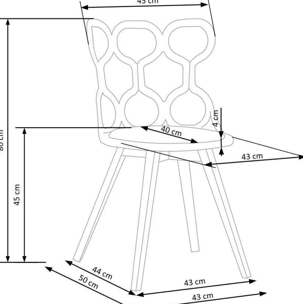 Krzesło Missouri białe/szare
