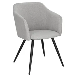 Krzesło Molto Black szare tapicerowane