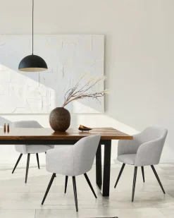 Krzesło Molto Black szare tapicerowane