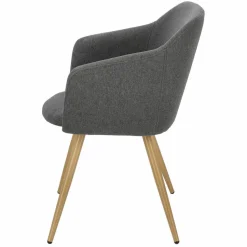 Krzesło Molto szare ciemne tapicerowane