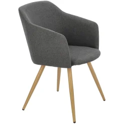 Krzesło Molto szare ciemne tapicerowane