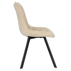 Krzesło Moly velvet beżowe czarne nogi