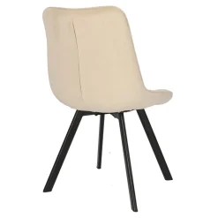 Krzesło Moly velvet beżowe czarne nogi