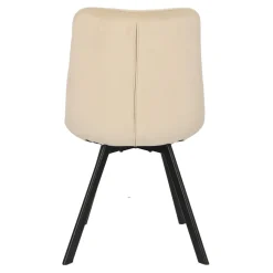 Krzesło Moly velvet beżowe czarne nogi