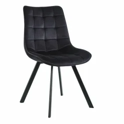 Krzesło Moly velvet czarne czarne nogi