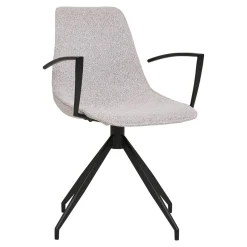 Krzesło Monaco Arm obrotowe beżowe  boucle/ czarne