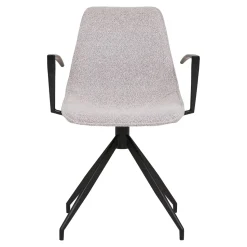 Krzesło Monaco Arm obrotowe beżowe  boucle/ czarne