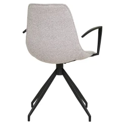 Krzesło Monaco Arm obrotowe beżowe  boucle/ czarne