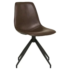 Krzesło Monaco obrotowe brązowe ciemne  PU/ czarne