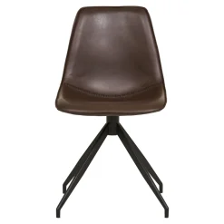 Krzesło Monaco obrotowe brązowe ciemne  PU/ czarne