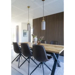 Krzesło Monaco obrotowe brązowe ciemne  PU/ czarne