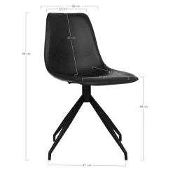Krzesło Monaco obrotowe czarne PU/  czarne