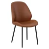 Krzesło Monte Carlo brązowe vinage PU/  czarne
