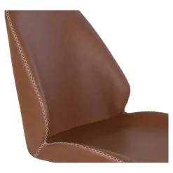 Krzesło Monte Carlo obrotowe brązowe  vintage PU/ czarne