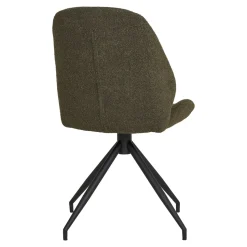 Krzesło Monte Carlo obrotowe zielone  boucle/ czarne