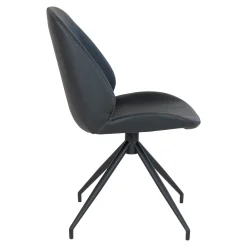 Krzesło Monte Carlo obrotowe czarne PU/  czarne