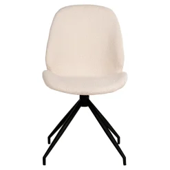 Krzesło Monte Carlo obrotowe białe  boucle/ czarne