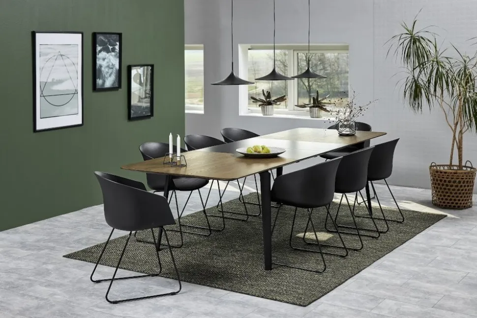 Krzesło Moon 40 Czarne/ Szara poduszka z tworzywa