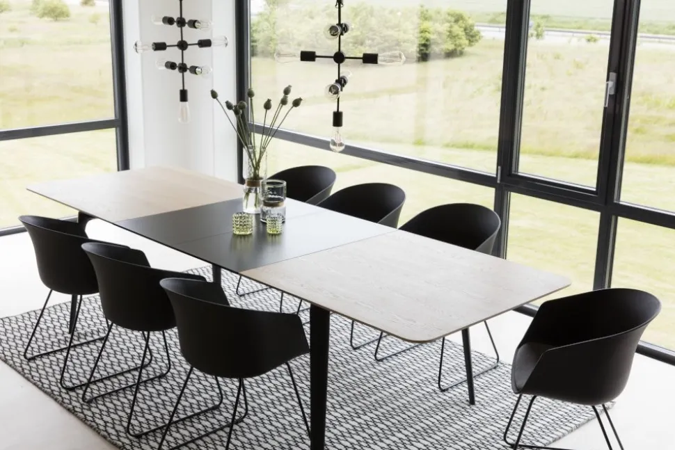 Krzesło Moon 40 Czarne/ Szara poduszka z tworzywa