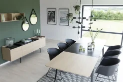 Krzesło Moon 40 Czarne/ Szara poduszka z tworzywa