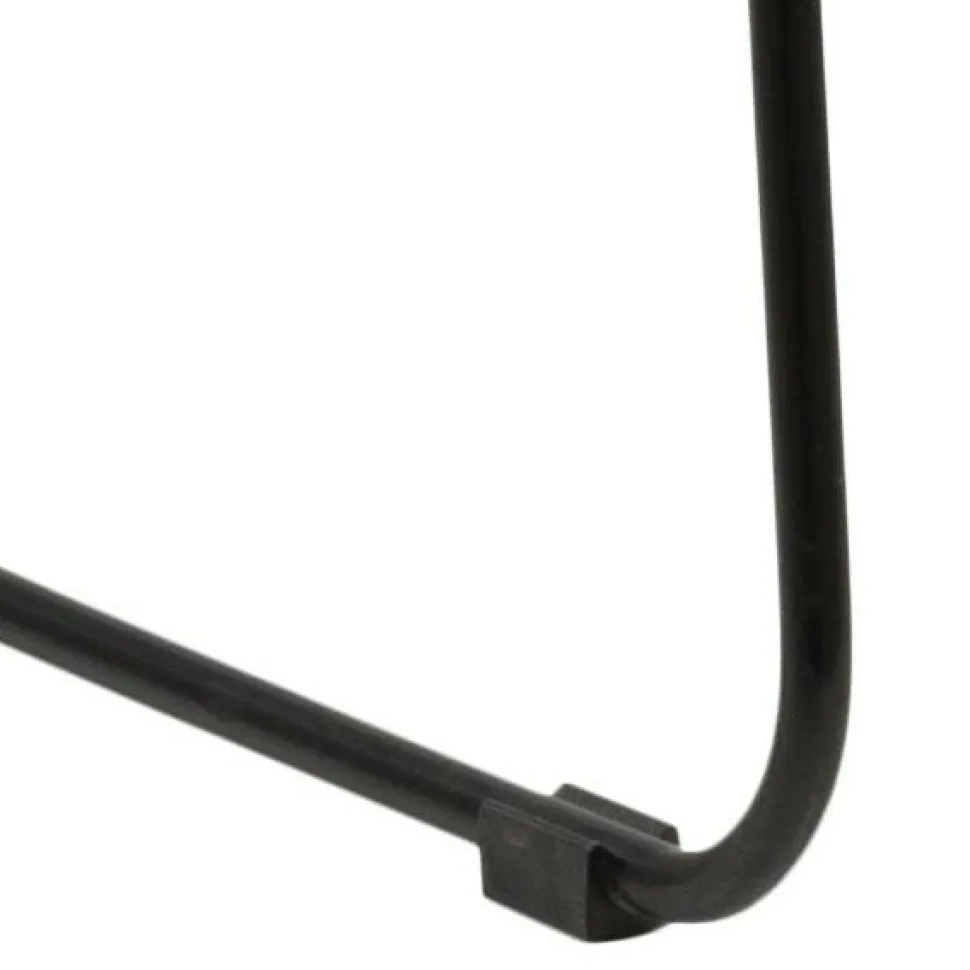 Krzesło Moon 40 Czarne/ Szara poduszka z tworzywa