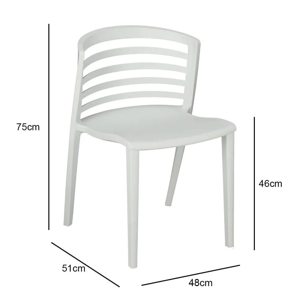 Krzesło Muna białe z tworzywa