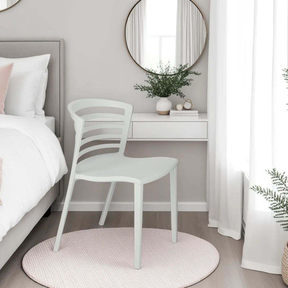 Krzesło Muna białe z tworzywa