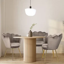 Krzesło muszelka Fiona VIC szara