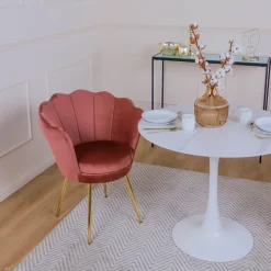 Krzesło muszelka Fiona VIC szara