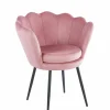 Krzesło muszelka Fiona VIC różowy jasny/nogi czarne