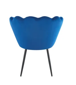 Krzesło muszelka Fiona VIC niebieski/nogi czarne