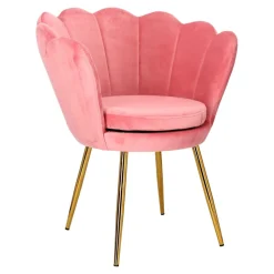 Krzesło muszelka Fiona VIC różowy jasny