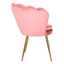 Krzesło muszelka Fiona VIC różowy jasny
