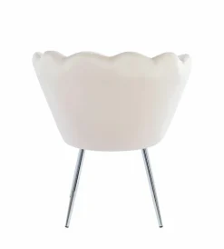 Krzesło muszelka Fiona VIC beżowy/nogi srebrne