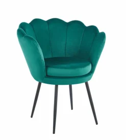 Krzesło muszelka Fiona VIC zielony/nogi czarne