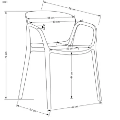 Krzesło Nadine czarne