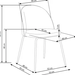 Krzesło Nebraska granatowe