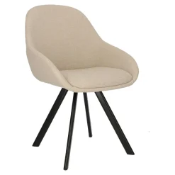 Krzesło Nels beżowe czarne nogi