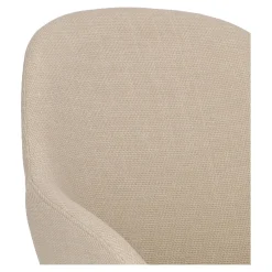 Krzesło Nels beżowe czarne nogi