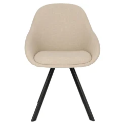 Krzesło Nels beżowe czarne nogi