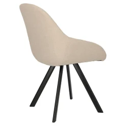 Krzesło Nels beżowe czarne nogi