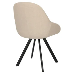 Krzesło Nels beżowe czarne nogi