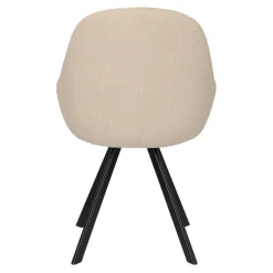 Krzesło Nels beżowe czarne nogi