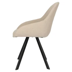 Krzesło Nels beżowe czarne nogi
